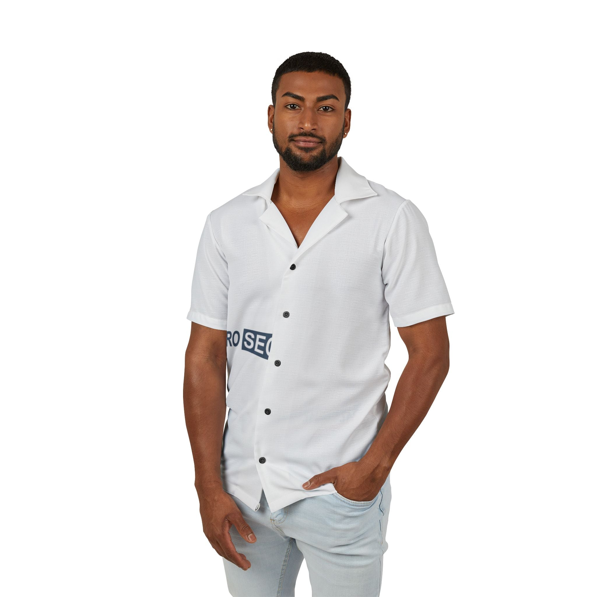 Hawaii-Camphemd – Herren Freizeit Beach-Hemd mit Knopfleiste